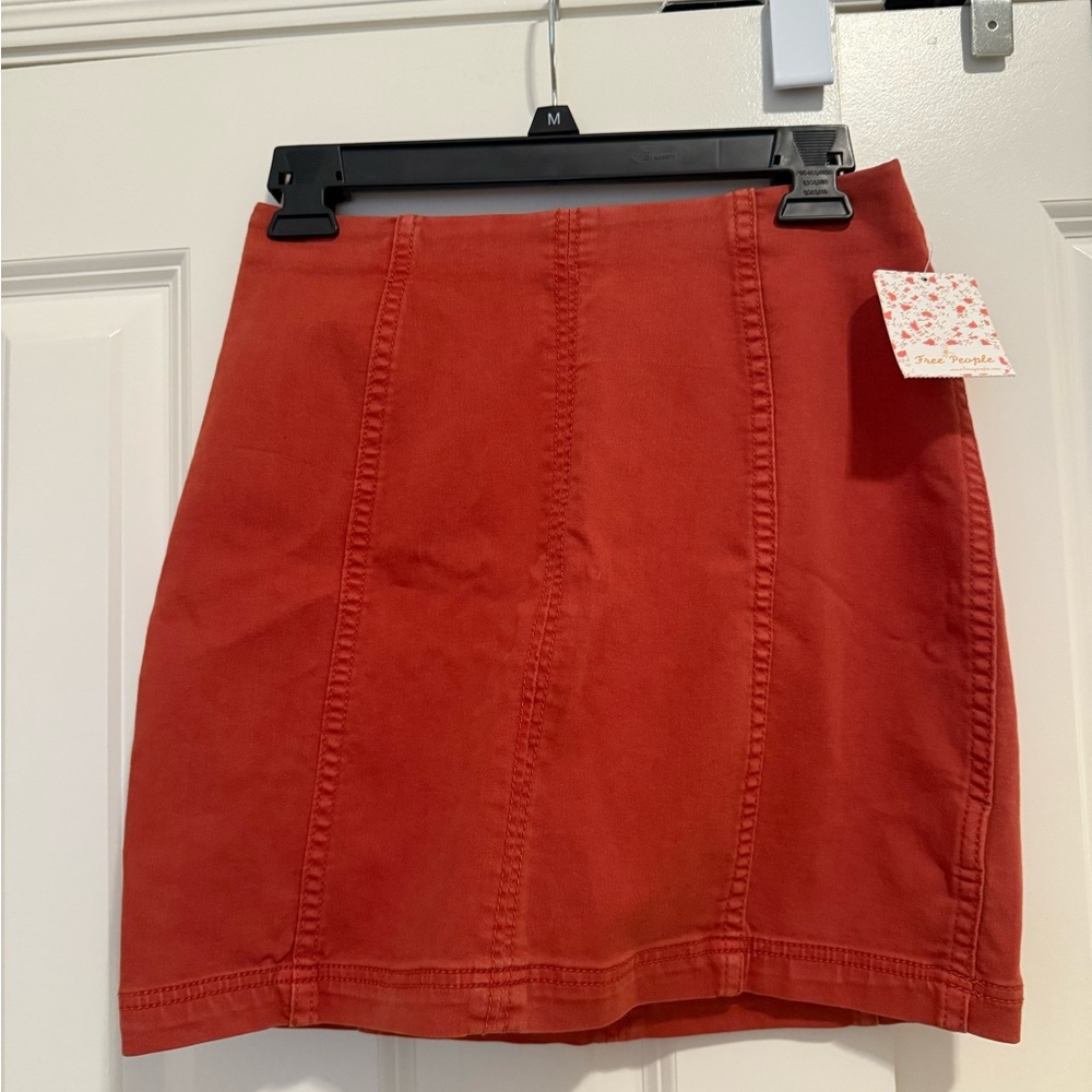 Free People Terracotta Pencil Skirt